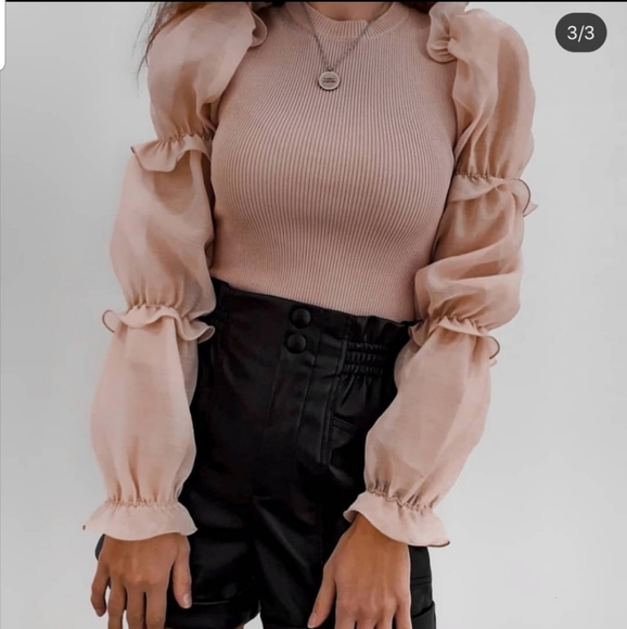 Zara Organza knit top - Picture 5 of 14